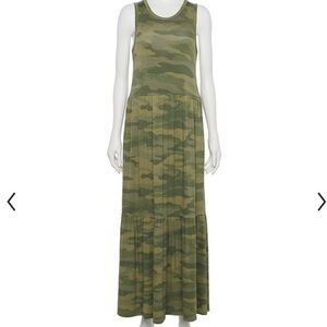 So camouflage tank tiered maxi dress new with tags women’s small